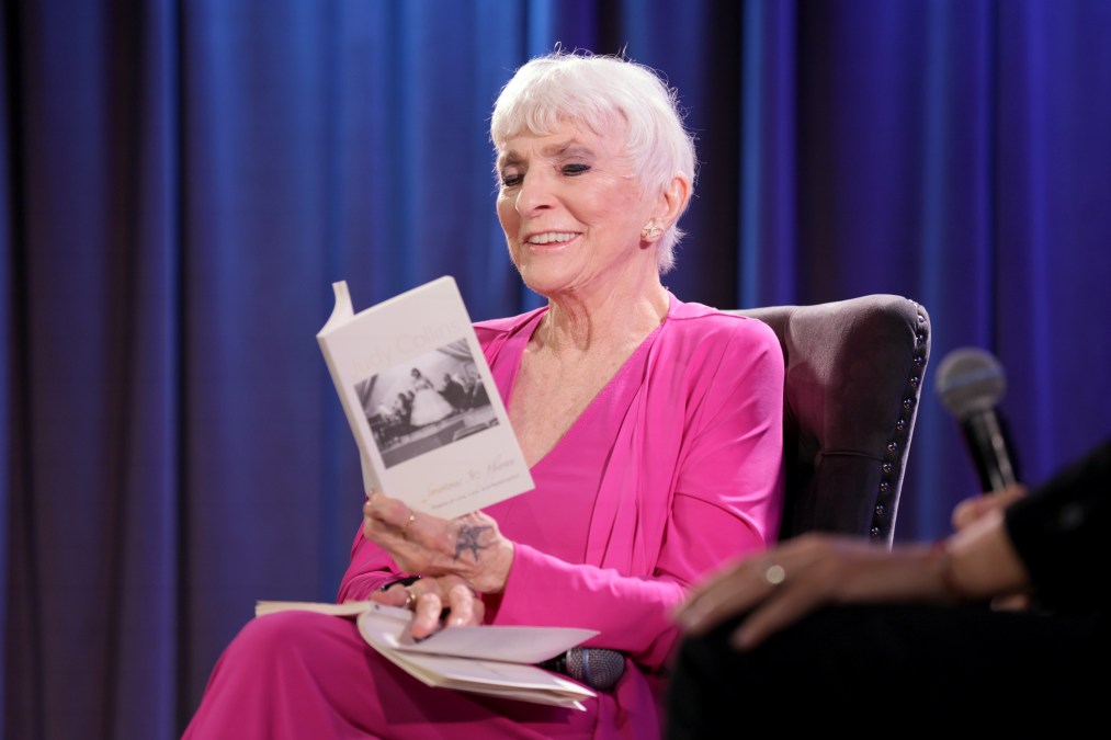 Judy Collins speaks onstage at A Conversation With Judy Collins at GRAMMY Museum L.A. Live on April 05, 2025