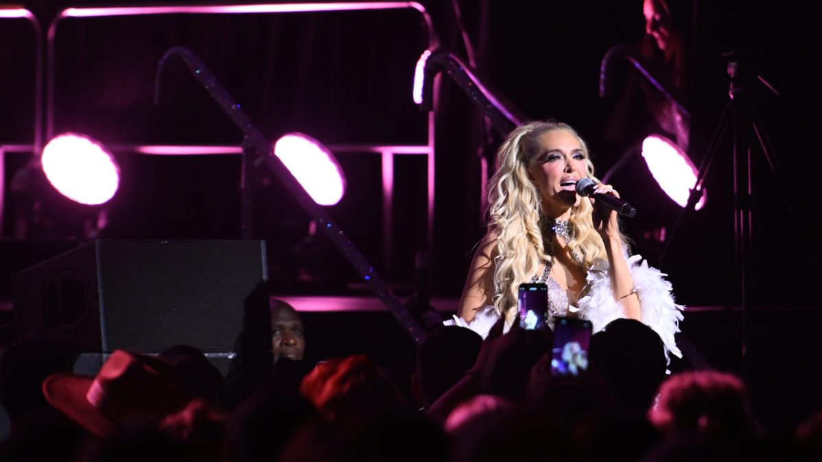 Erika Jayne performing on stage in Las Vegas