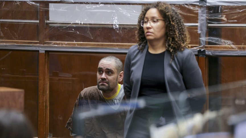 Nick Reiner appears appears with Deputy Public Defender Kimberly Greene