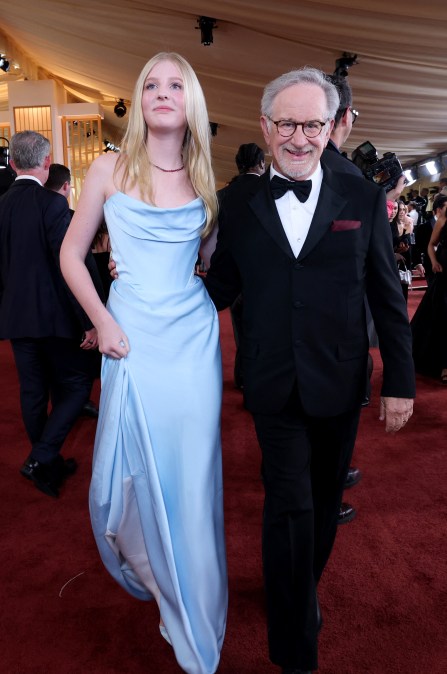 Poppy Gavigan and Steven Spielberg