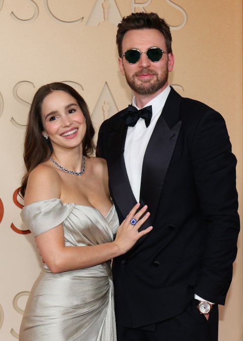Alba Baptista
and Chris Evans