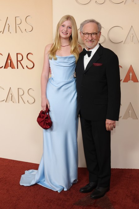 Poppy Gavigan and Steven Spielberg