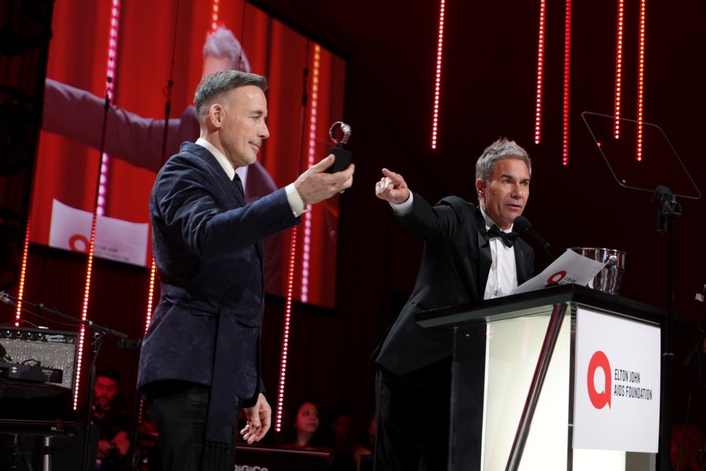 David Furnish and Eric McCormack
