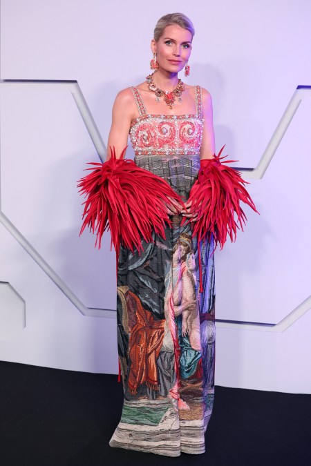 Lady Kitty Spencer poses upon arrival for the 70th edition of the "Bal de la Rose.