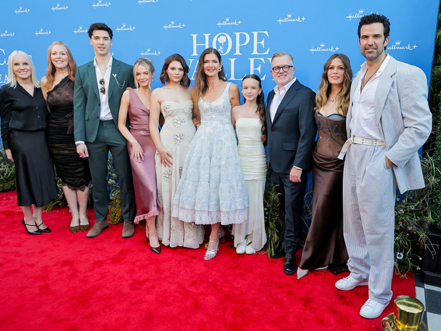 Michelle Vicary, Head of Programming, Hallmark Media, Annie Howell, CCO, Hallmark Media, Lachlan Quarmby, Roan Curtis, Maria March, Jill Hennessy, Mila Morgan, Darren Abbott, Bethany Joy Lenz and Benjamin Ayres