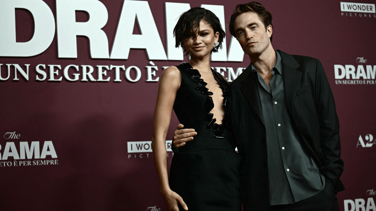 Zendaya and Robert Pattinson at The Drama Rome premiere March 2026