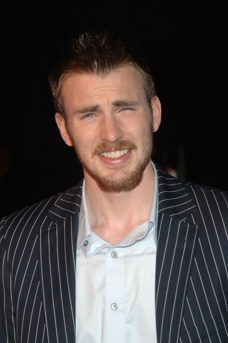 Chris Evans at the "Fantastic Four" premiere in 2005.