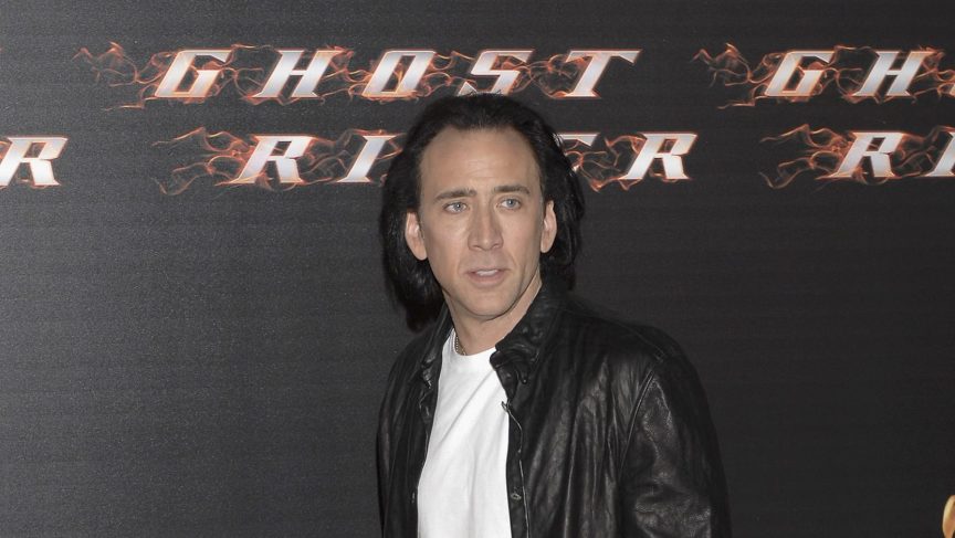 Nicolas Cage at a "Ghost Rider" photocall in 2007.