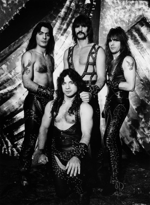 Photo of Scott COLUMBUS and Joey DeMAIO and Ross FRIEDMAN and Eric ADAMS and MANOWAR;