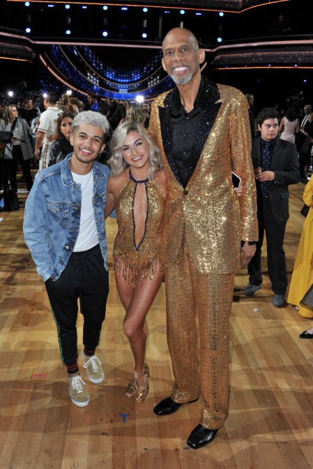 Jordan Fisher, Lindsay Arnold and Kareem Abdul-Jabbar