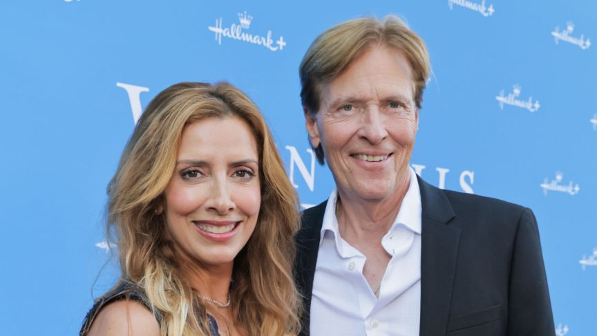 Michelle Wolf and Jack Wagner attend When Calls the Heart & Hope Valley: 1874 Celebration at The Sun Rose Hotel in West Hollywood