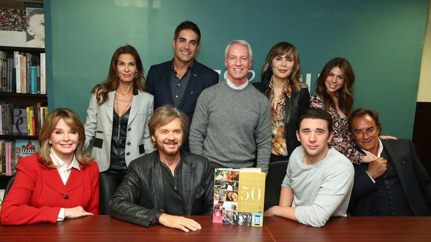 actors and actresses attending an event for Days Of Our Lives Book Signing