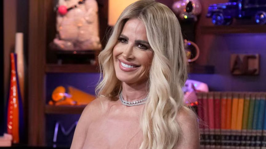 Kim Zolciak smiles during an appearance on WWHL