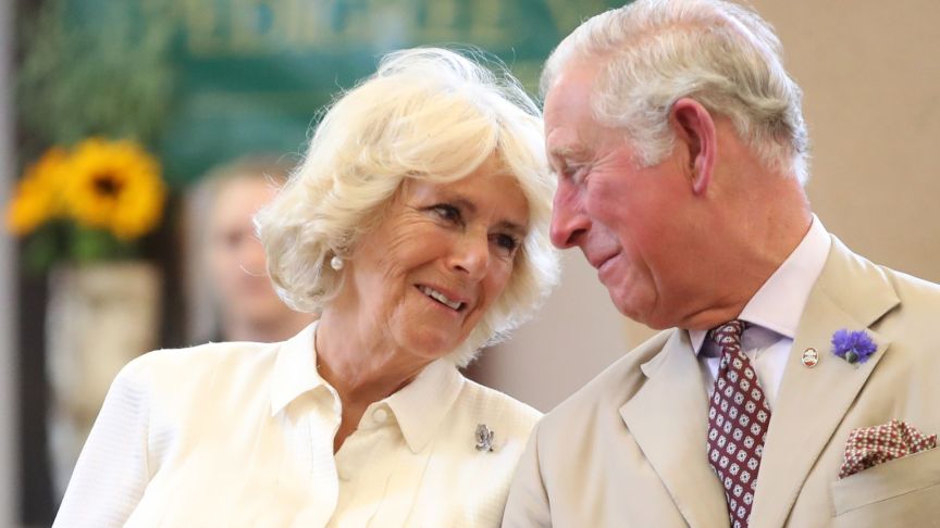Prince Charles, Prince of Wales and Camilla, Duchess of Cornwall look at eachother as they reopen the newly-renovated Edwardian community hall The Strand Hall during day three of a visit to Wales on July 4, 2018