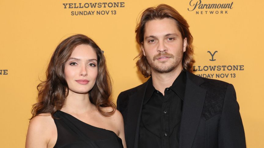 Bianca Rodrigues and Luke Grimes attend Paramount's "Yellowstone" Season 5 New York Premiere at Walter Reade Theater on November 03, 2022 in New York City