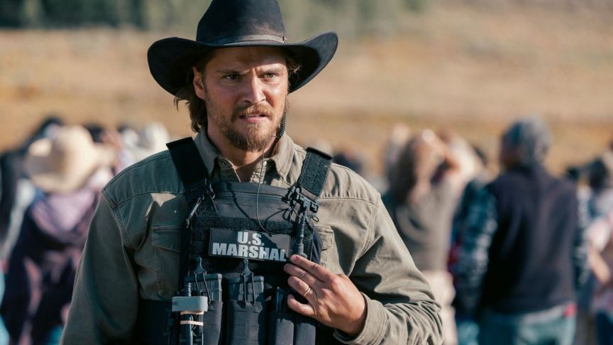 Yellowstone star Luke Grimes in a still from the new spinoff Marshals