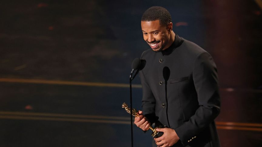 Michael B. Jordan accepts the Actor in a Leading Role award for "Sinners" onstage during the 98th Oscars at Dolby Theatre on March 15, 2026 in Hollywood, California
