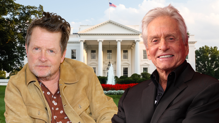 Michael J. Fox and Michael Douglas