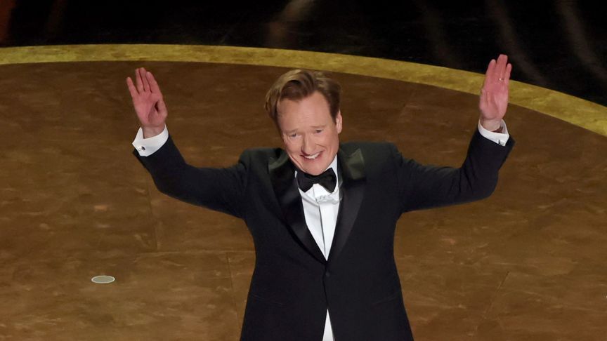 Host Conan O'Brien speaks onstage during the 97th Annual Oscars at Dolby Theatre on March 02, 2025 in Hollywood, California