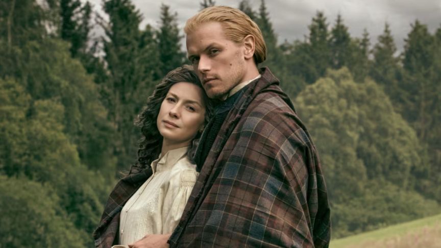 Outlander season 8 stars Caitriona Balfe and Sam Heughan as Jamie and Claire Fraser