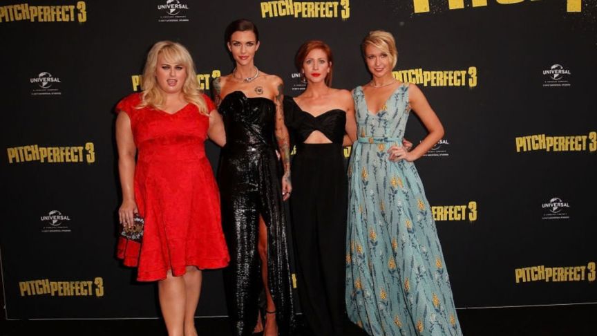 Rebel Wilson, Ruby Rose, Brittany Snow and Anna Camp