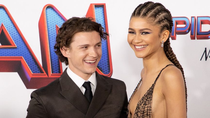 Tom Holland and Zendaya attendsthe Los Angeles premiere of Sony Pictures' 'Spider-Man: No Way Home' on December 13, 2021 in Los Angeles, California