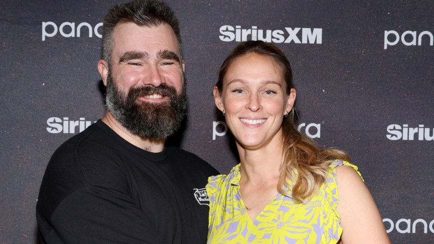 Jason Kelce and Kylie Kelce