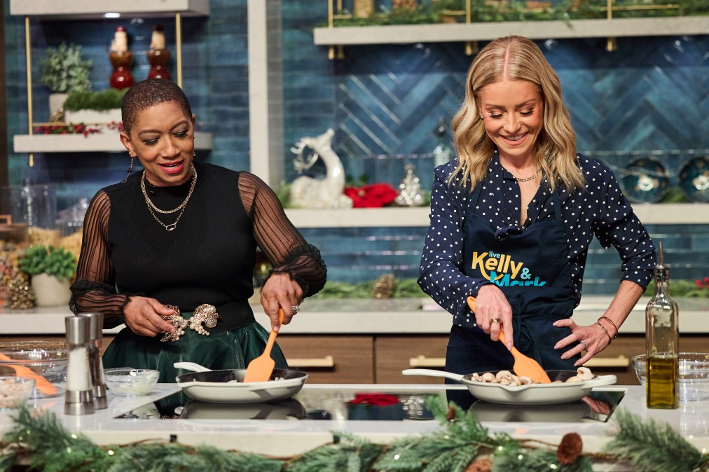 Kelly Ripa and Mark Consuelos co-host “Live with Kelly and Mark”, featuring guest Kate Upton and Walker Scobell