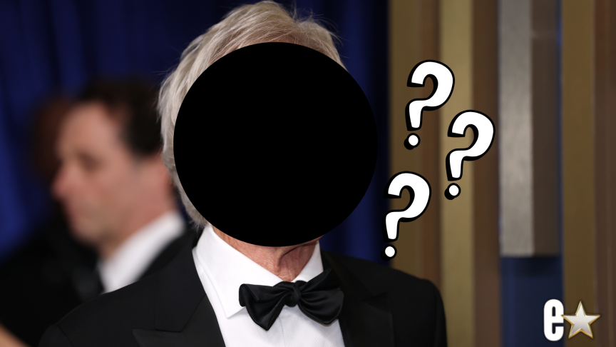 Harrison Ford with his face disguised