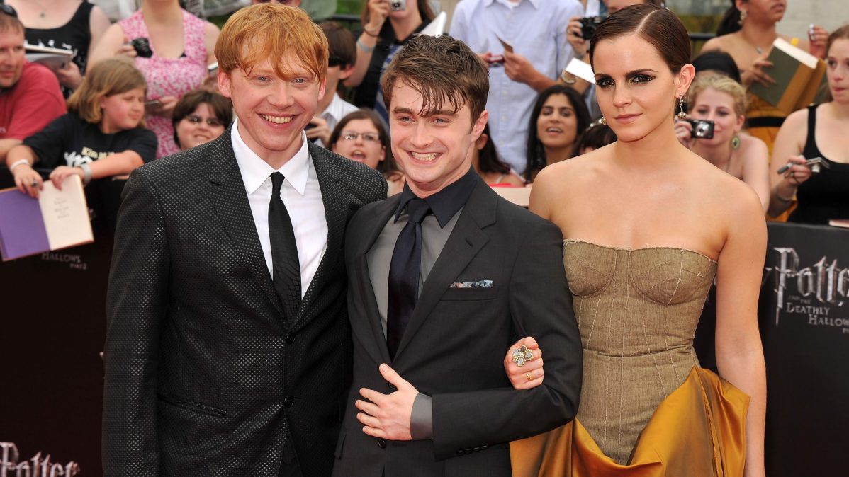 Rupert Grint, Daniel Radcliffe and Emma Watson attend the New York premiere of “Harry Potter and the Deathly Hallows: Part 2”