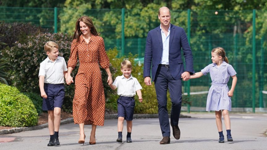 Prince George, Princess Catherine, Prince Louis, Prince William and Princess Charlotte