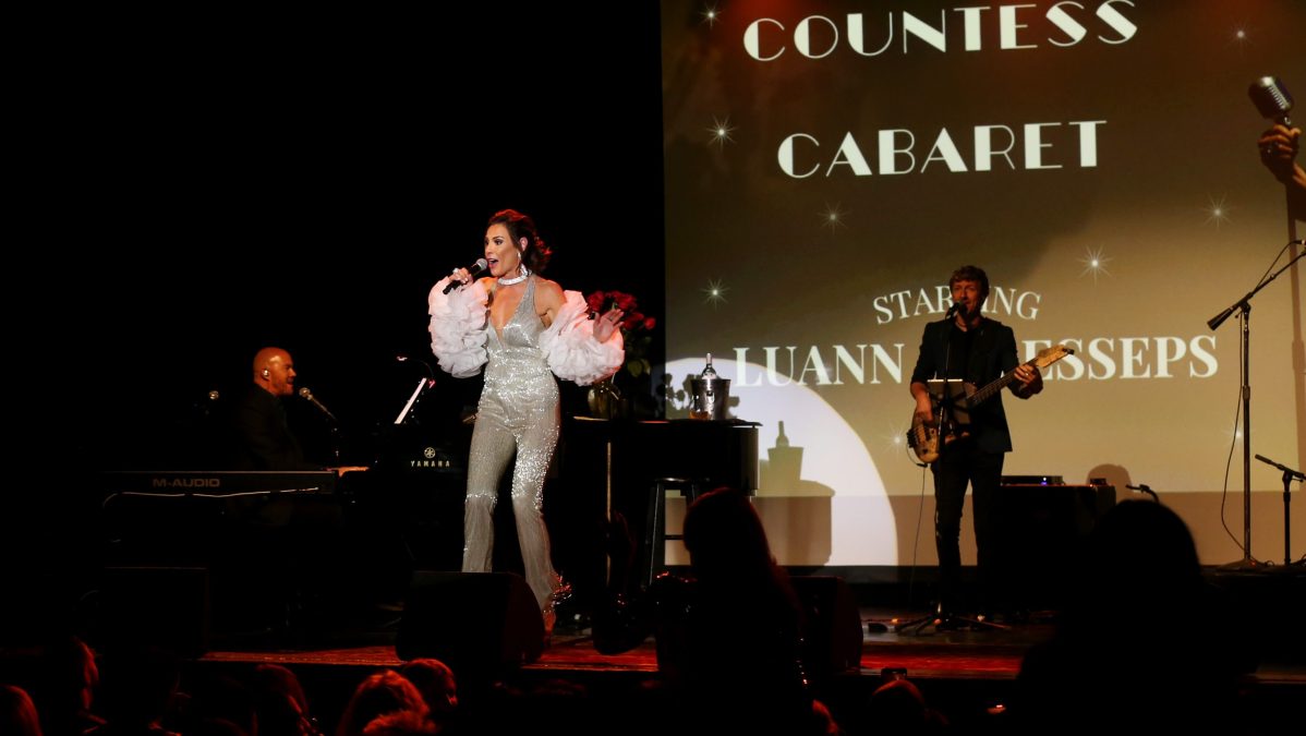 Luann de Lesseps performs during her Countess Cabaret tour in Los Angeles