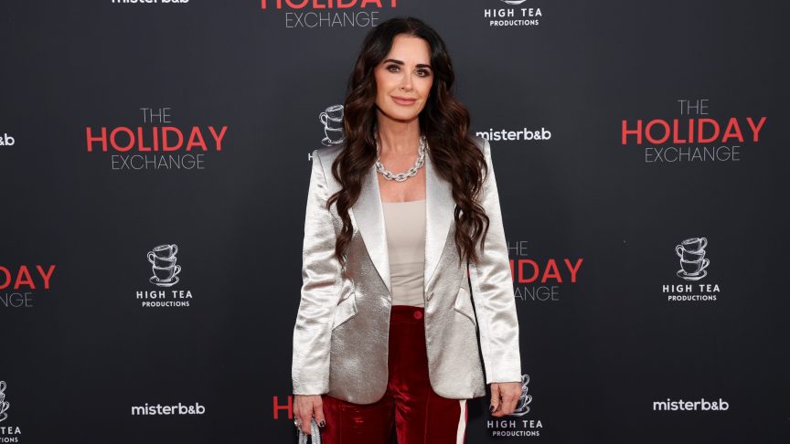 Kyle Richards red carpet The Holiday Exchange premiere Burbank 2024