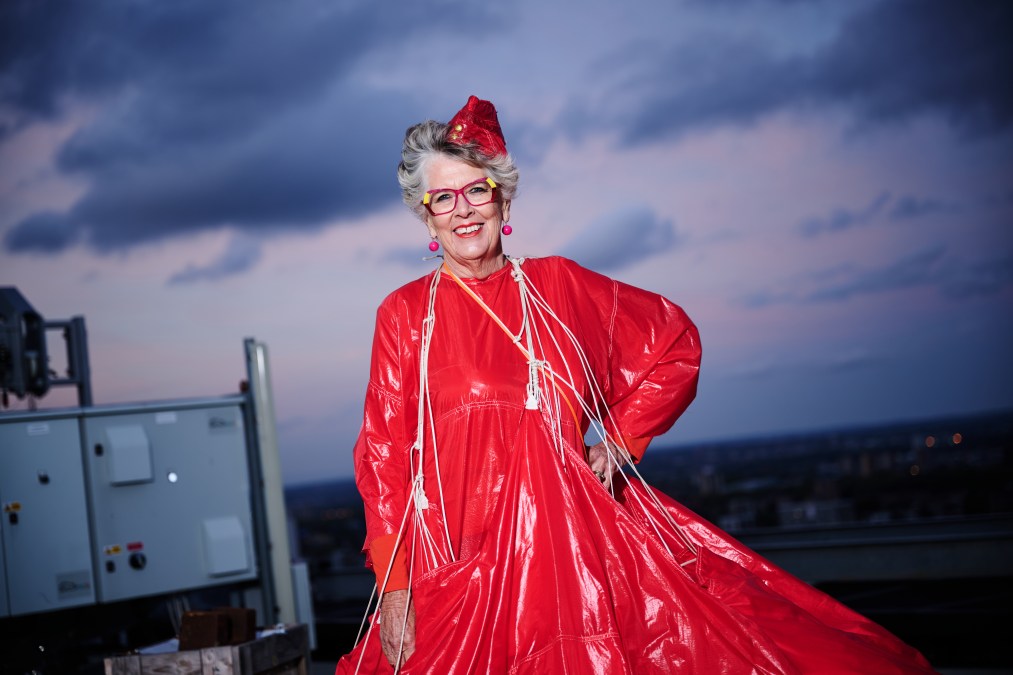 Prue Leith backstage ahead of the Vin + Omi: Dysphoriana show during London Fashion Week September 2025.