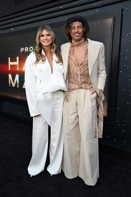 Heidi Klum and Henry Samuel attend the "Project Hail Mary" New York Premiere.