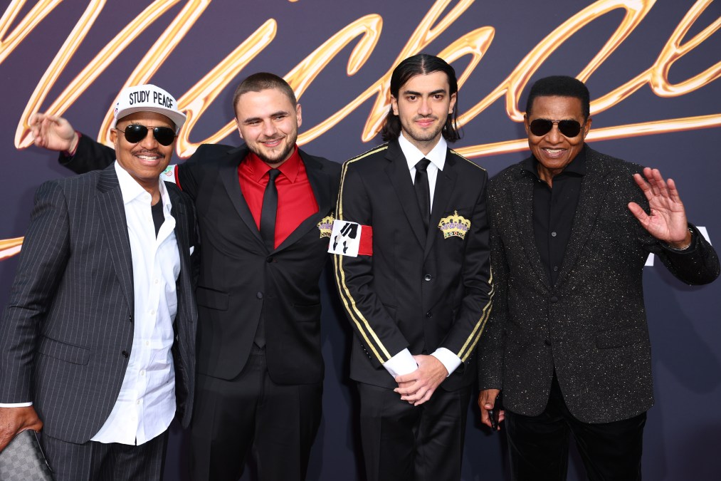 Marlon Jackson, Prince Jackson, Bigi Jackson and Jackie Jackson attend the "Michael" Global Fan Premiere 