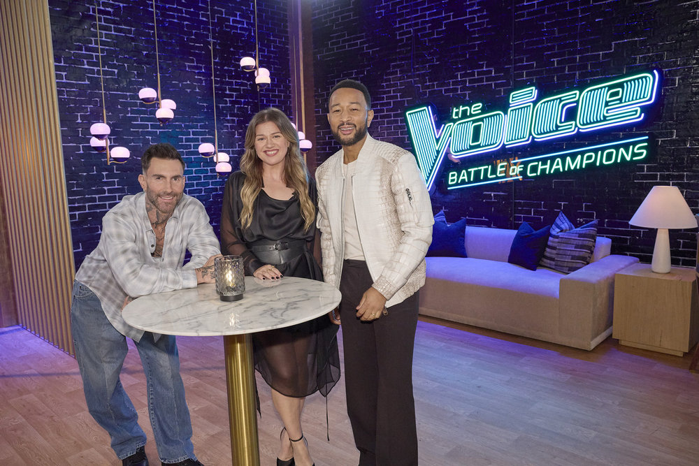 Adam Levine Kelly Clarkson John Legend