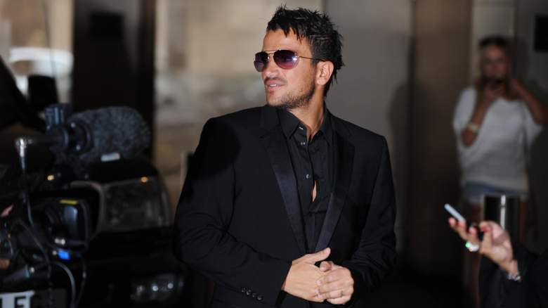 Peter Andre standing infront of cameras