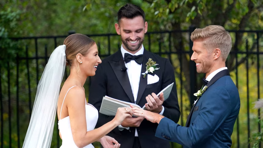 Carl Radke officiates Kyle Cooke and Amanda Batula wedding Summer House