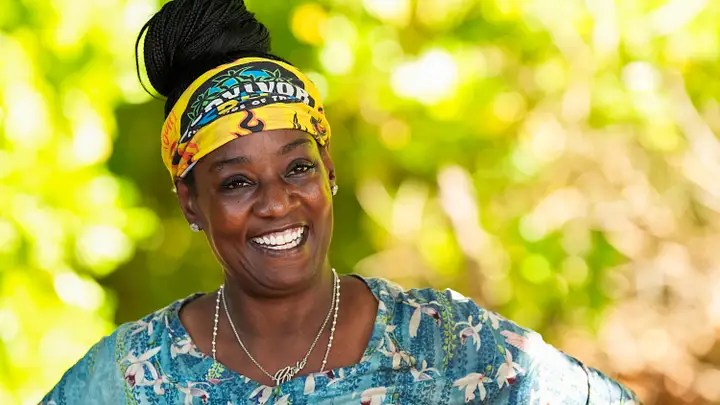 Cirie Fields smiling during a confessional-style moment on “Survivor.”