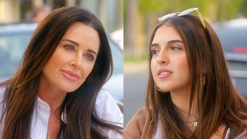 Kyle Richards and daughter Portia Umansky in a scene from The Real Housewives of Beverly Hills