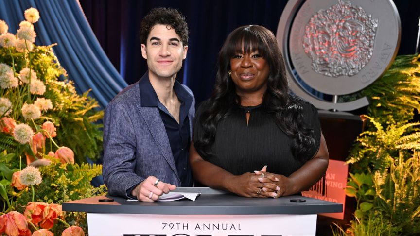 Darren Criss and Uzo Aduba host The 79th Annual Tony Awards Nominations at Sofitel New York on May 05, 2026
