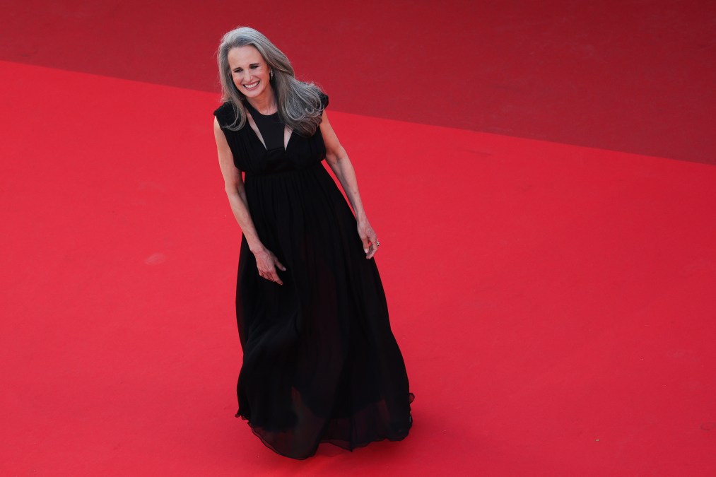 Andie MacDowell Cannes red carpet