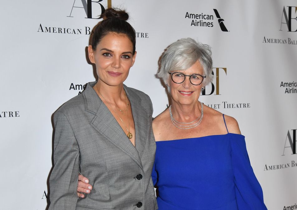 US actress Katie Holmes and her mother Kathleen A. Stothers-Holmes 