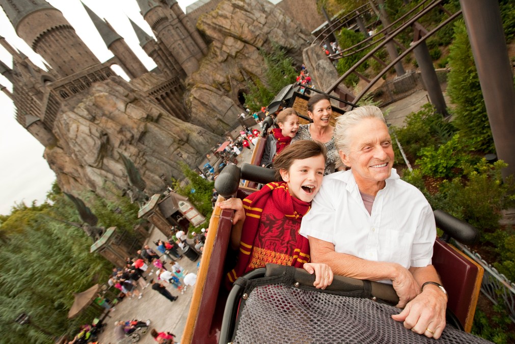 Michael Douglas And Catherine Zeta-Jones Visit Universal Studios Hollywood At Thanksgiving