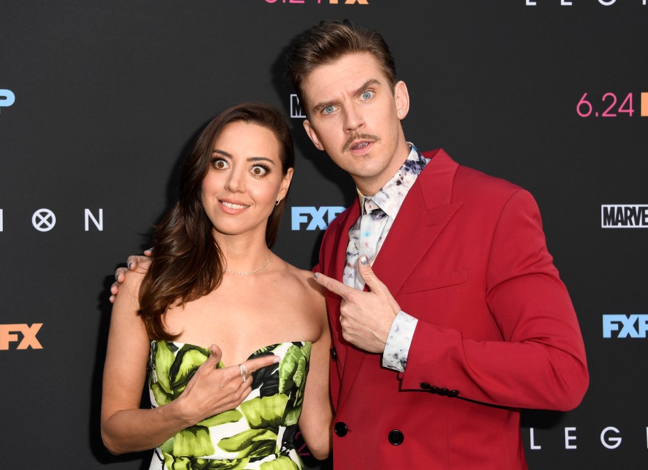 Aubrey Plaza and Dan Stevens at the "Legion" season 3 premiere in 2019.