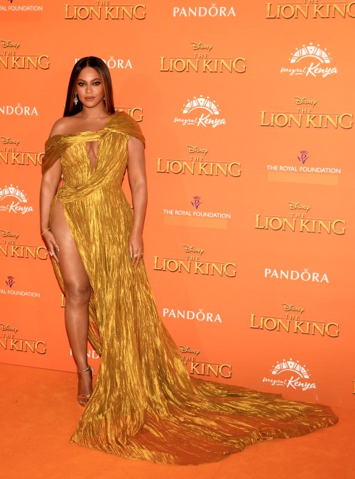 Beyoncé at the European premiere of "The Lion King" in 2019.
