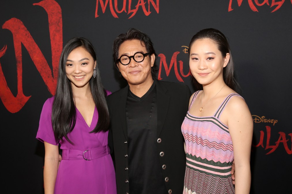 Jane Li, Jet Li, and Jada Li attend the World Premiere of Disney's 'MULAN'
