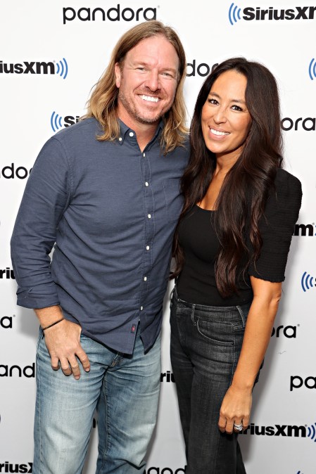 Chip Gaines and Joanna Gaines visit the SiriusXM Studios on July 14, 2021 in New York City. 