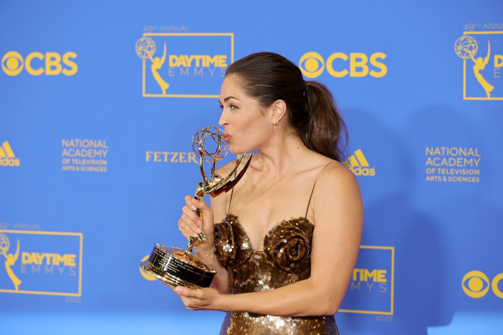 Kelly Thiebaud during the 49th Daytime Emmy Awards.